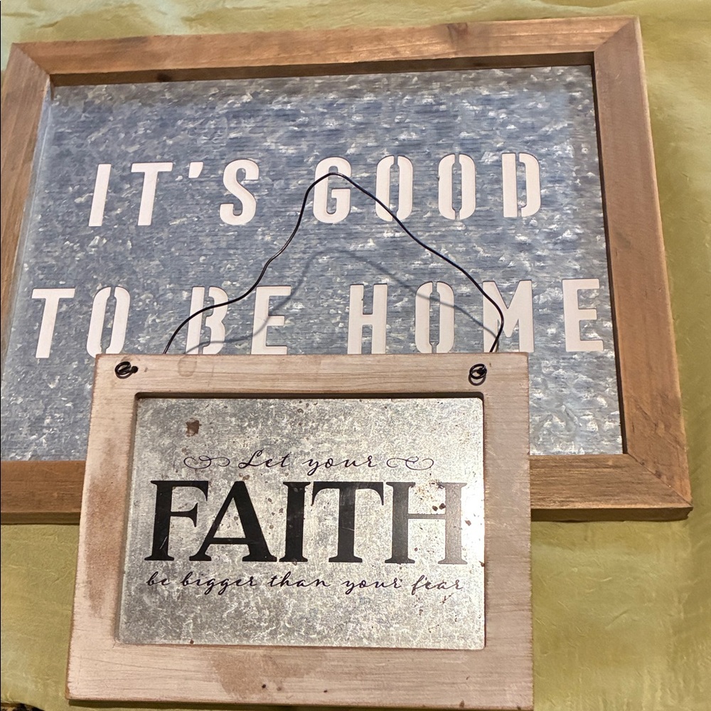 Rustic Faith and Home Wall Decor Set